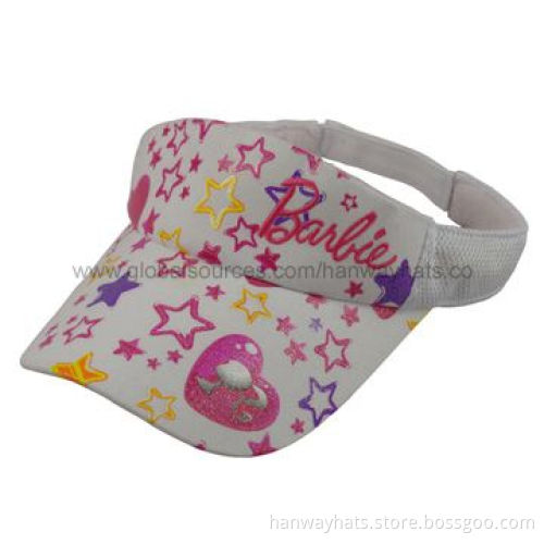 Cotton Twill Fashionable Sun Visor Hat with Embroidery and Velcro Strap at BackNew